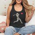 Valentines Day Baseball Batter Silhouette Heart Men Boy Kids Flowy Tank Valentines Day Baseball Batter Silhouette Heart Men Boy Kids Flowy Tank