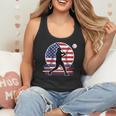 Women's Batter Patriotic American Flag Baseball Silks Flowy Tank Women's Batter Patriotic American Flag Baseball Silks Flowy Tank
