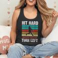 Women's Retro Hit Hard Run Fast Turn Left Baseball Lover Flowy Tank Women's Retro Hit Hard Run Fast Turn Left Baseball Lover Flowy Tank