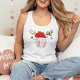 Baseball Christmas Reindeer Santa Hat Sports Player Xmas Flowy Tank Baseball Christmas Reindeer Santa Hat Sports Player Xmas Flowy Tank