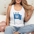 Fly The W Chicago Baseball Winning Flag Distressed Premium Tri-Blend Flowy Tank Fly The W Chicago Baseball Winning Flag Distressed Premium Tri-Blend Flowy Tank