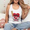 Heart Playing Baseball Valentines Day Flowy Tank