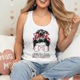 Kinda Busy Raising Ballers Messy Bun Funny Baseball Mom Flowy Tank