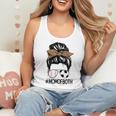Soccer Baseball Mom Of Both Messy Bun Leopard Mother's Day Flowy Tank