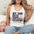 My Son Hits Harder Than Your Husband Baseball Mom Flowy Tank My Son Hits Harder Than Your Husband Baseball Mom Flowy Tank