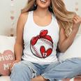 Womens Custom Baseball Mom Number 12 Heart For Mom Mommy Premium Flowy Tank