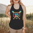 10 Years Old 10th Birthday Baseball Ice Cream Dripping Boys Flowy Tank