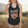 American Flag Baseball Player Bat Fan Catcher Pitcher USA Flowy Tank American Flag Baseball Player Bat Fan Catcher Pitcher USA Flowy Tank