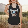 Baseball 5 Year Old Ice Cream Drip 5th Birthday Boy Number 5 Flowy Tank
