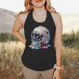 Baseball Catcher Mask Ice Cream Dripping Baseball Boys Flowy Tank