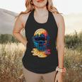 Baseball Catcher Mask Ice Cream Dripping Baseball Fan Boys Flowy Tank Baseball Catcher Mask Ice Cream Dripping Baseball Fan Boys Flowy Tank