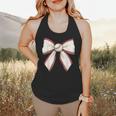 Baseball Coquette Bow Cute Baseball Game Flowy Tank