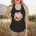 Baseball Drip Ice Cream Coquette Pink Bow Baseball Player Flowy Tank
