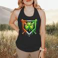 Baseball Drip Ice Cream St Patricks Day Shamrock Lucky Flowy Tank