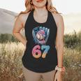 Baseball Drip Number 67 Player 67th Birthday Ice Cream 67 Flowy Tank