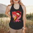 Baseball Heart Valentine Baseball Ice Cream Drip Boys Girls Flowy Tank