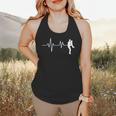 Baseball Heartbeat Pitcher Position Simple Line Art Flowy Tank