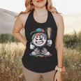 Baseball Mascot Attitude Graffiti Splash Bat Cap Flowy Tank Baseball Mascot Attitude Graffiti Splash Bat Cap Flowy Tank