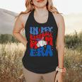 In My Baseball Mom Era Groovy Baseball Mother's Day US Flag Flowy Tank
