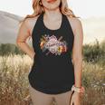 Baseball Mom With Garden Flowers Flowy Tank