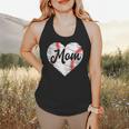 Baseball Mom Heart Mother's Day Mom Grandma Mama Boys Girls Flowy Tank