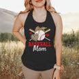 Baseball Mom Leopard Heart Mother's Day Girls Flowy Tank