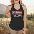 Baseball Mom Warning Uncontrollable Yelling Funny Sign Flowy Tank