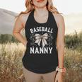 Baseball Nanny Baseball Coquette Bow Flowy Tank