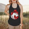 Custom Baseball Mom Number 7 Heart For Mom Mommy Flowy Tank