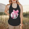 Cute Coquette Baseball Pink Bow Player & Fan Girls Flowy Tank Cute Coquette Baseball Pink Bow Player & Fan Girls Flowy Tank
