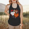 Cute Heart Baseball Basketball Football Valentine Boy Men Flowy Tank