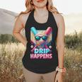 Drip Happens Baseball Ice Cream Bat And Ball With Sunglasses Flowy Tank