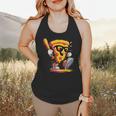Drippy Pizza Baseball Slice Cartoon Sports Food Flowy Tank Drippy Pizza Baseball Slice Cartoon Sports Food Flowy Tank