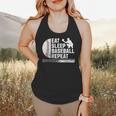 Eat Sleep Baseball Repeat Baseball Player Men Boys Flowy Tank
