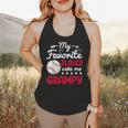 My Favorite Player Calls Me Grampy Baseball Grampy Flowy Tank