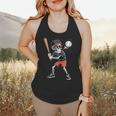 Halloween Skeleton Playing Baseball 67 Six Seven Meme Flowy Tank