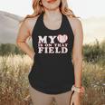 My Heart Is On That Court Baseball Mom Flowy Tank