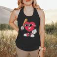 Heart Play Baseball Valentine's Day Teens Boys Girls Kids Flowy Tank