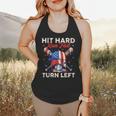 Hit Hard Run Fast Turn Left Baseball Cream Drip Crossed Bats Flowy Tank