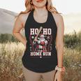 Ho Ho Home Run Baseball Christmas Holiday Sports Santa Flowy Tank Ho Ho Home Run Baseball Christmas Holiday Sports Santa Flowy Tank