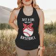 Just A Girl Who Loves Baseball Cute Retro Baseball Lover Flowy Tank