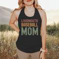 Loudmouth Baseball Mom Mother's Day Sports Cute Flowy Tank Loudmouth Baseball Mom Mother's Day Sports Cute Flowy Tank