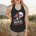 Mask On Fear Gone Baseball Catcher Softball Flowy Tank Mask On Fear Gone Baseball Catcher Softball Flowy Tank