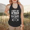 I May Be 70 Baseball Player 70th Birthday Party Flowy Tank I May Be 70 Baseball Player 70th Birthday Party Flowy Tank
