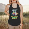 Nanny Of The Birthday Boy Baseball Football Colorful Flowy Tank
