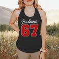 Number 67 Numbered Six Seven Baseball Jersey Style Team 67 Flowy Tank Number 67 Numbered Six Seven Baseball Jersey Style Team 67 Flowy Tank