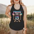 Proud Mom Baseball Player Number 15 Ice Cream Drip Flowy Tank