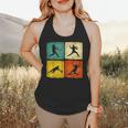Retro Style Baseball Lover Playing Men Women Kids Baseball Flowy Tank