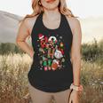 Santa Baseball Football Soccer Pajamas Ho Ho Christmas Xmas Flowy Tank Santa Baseball Football Soccer Pajamas Ho Ho Christmas Xmas Flowy Tank