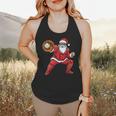Santa Playing Baseball Baseball Lover Baseballer Xmas Flowy Tank Santa Playing Baseball Baseball Lover Baseballer Xmas Flowy Tank